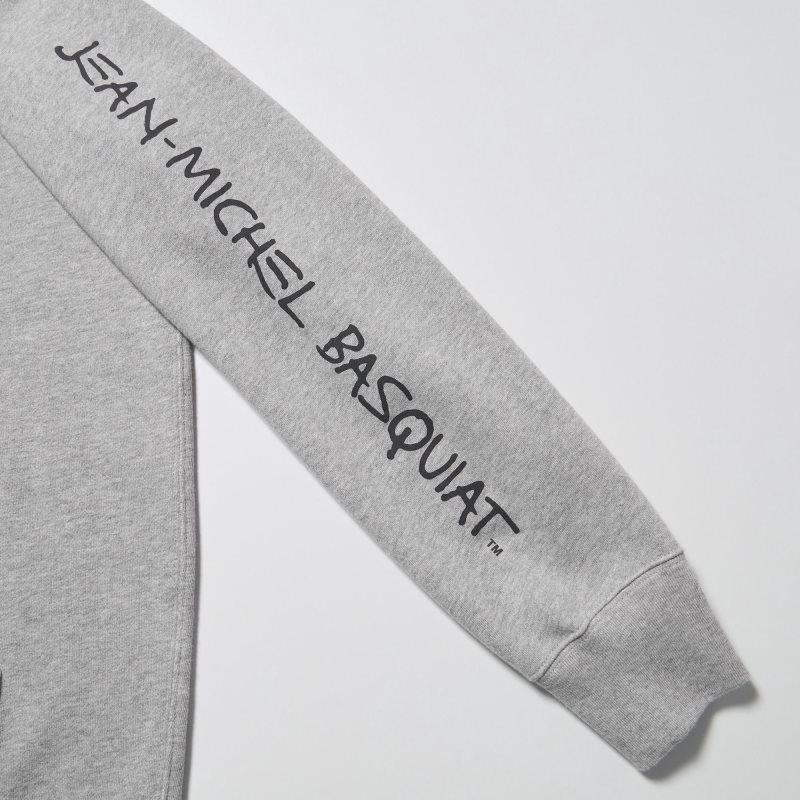 Men Uniqlo Ut Archive Long Sleeve Sweat Jean-michel Basquiat Hoodie Grey | 46546