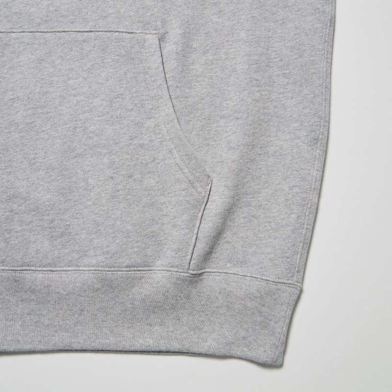Men Uniqlo Ut Archive Long Sleeve Sweat Jean-michel Basquiat Hoodie Grey | 46546
