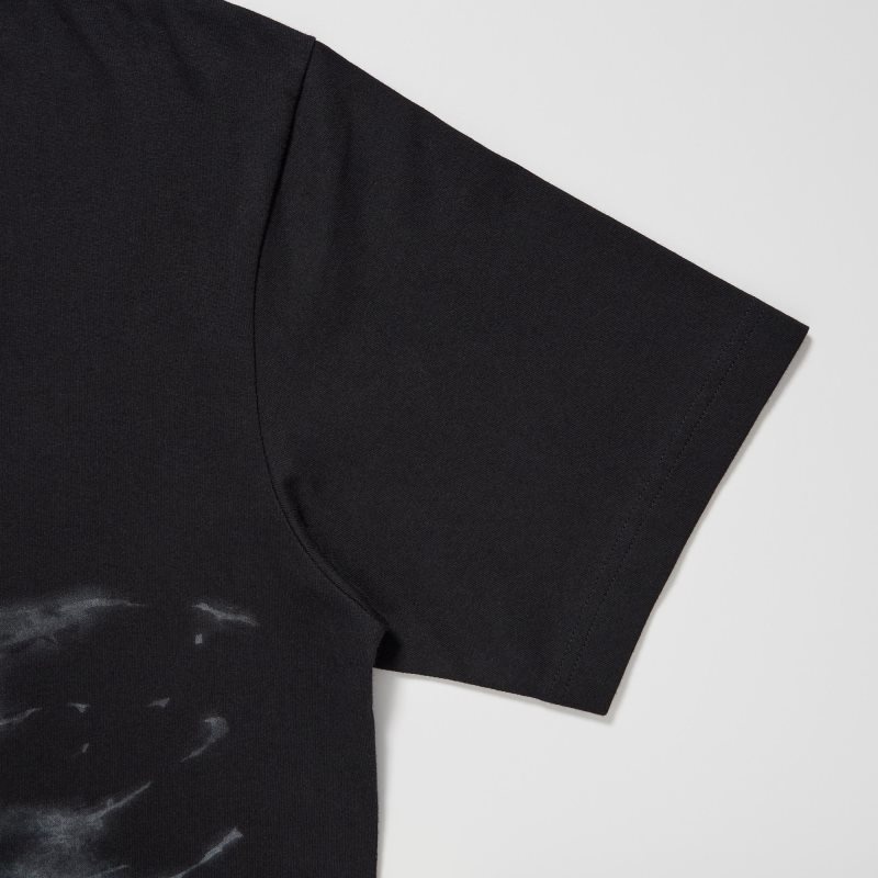 Men Uniqlo Ut Archive Ut Bleach Short-sleeve Graphic T Shirts Black | 5808817