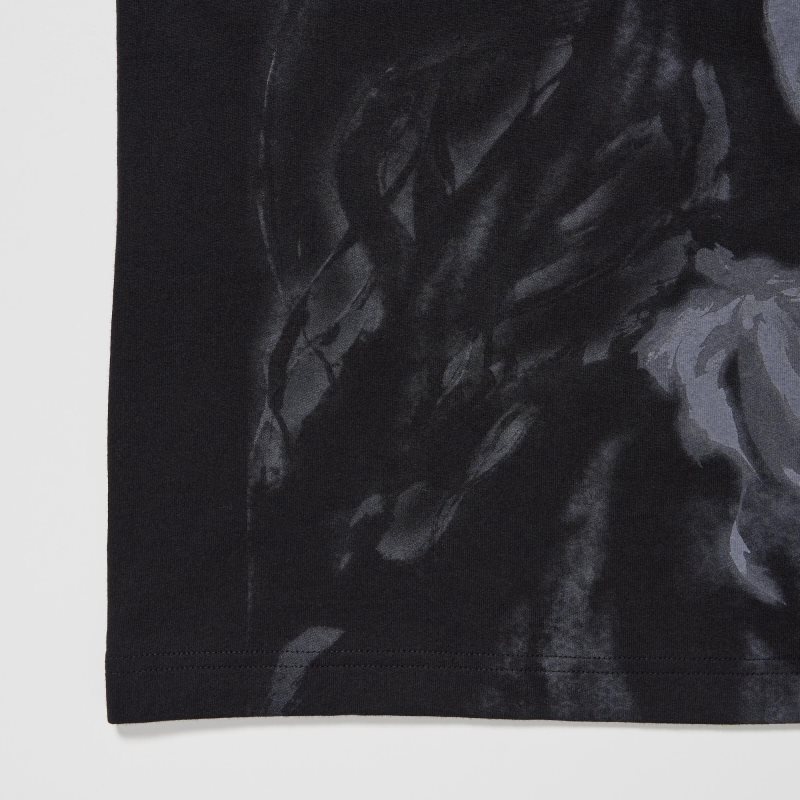 Men Uniqlo Ut Archive Ut Bleach Short-sleeve Graphic T Shirts Black | 5808817