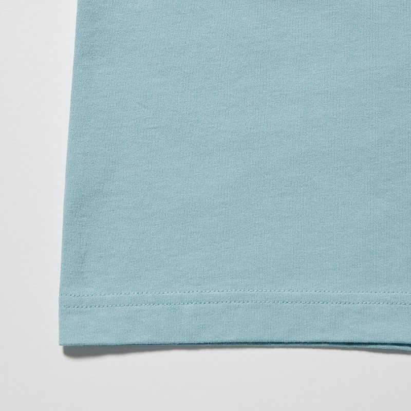 Men Uniqlo Ut Archive Ut Bleach Short-sleeve Graphic T Shirts Blue | 1424170