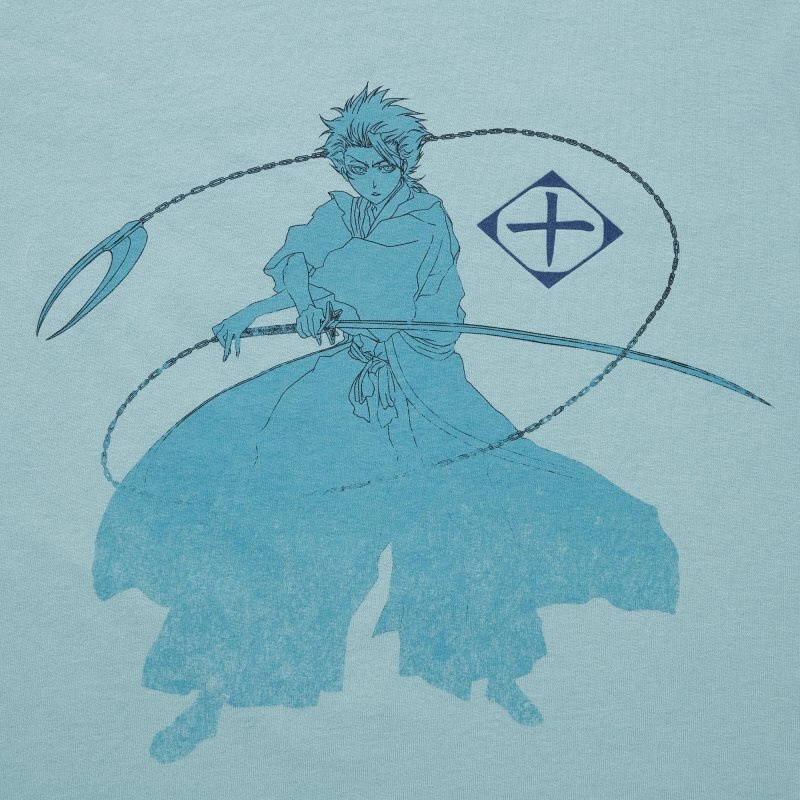 Men Uniqlo Ut Archive Ut Bleach Short-sleeve Graphic T Shirts Blue | 1424170