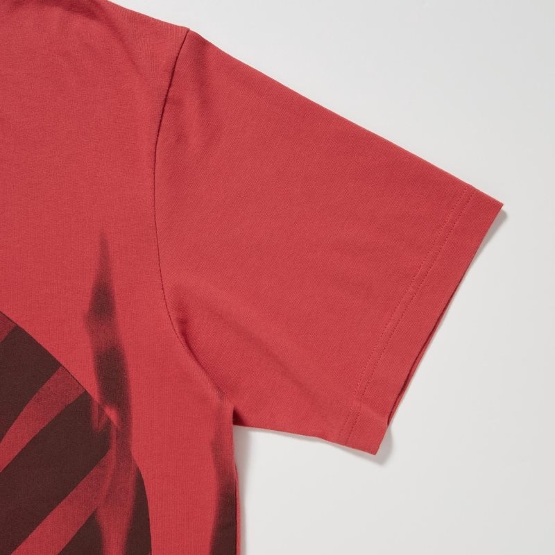 Men Uniqlo Ut Archive Ut Bleach Short-sleeve Graphic T Shirts Red | 4308588