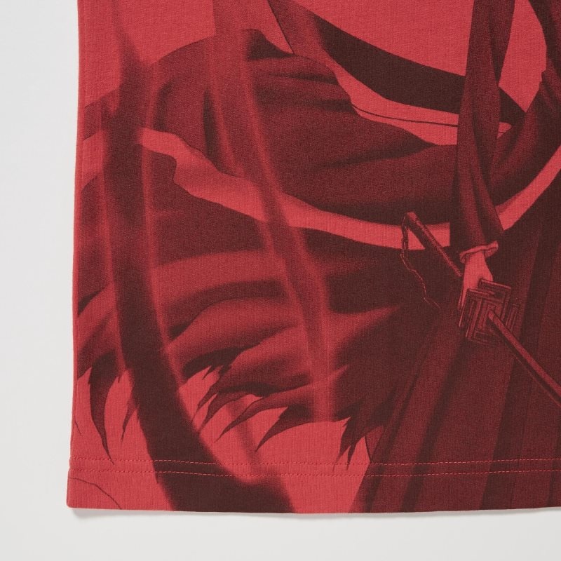 Men Uniqlo Ut Archive Ut Bleach Short-sleeve Graphic T Shirts Red | 4308588