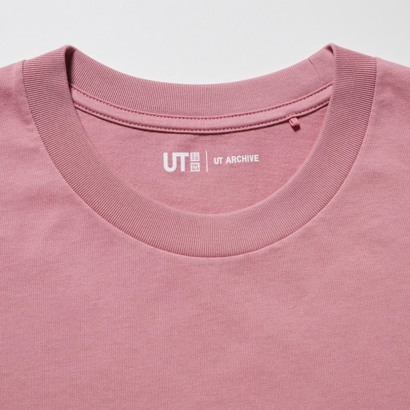 Men Uniqlo Ut Archive Ut Bleach Short-sleeve Graphic T Shirts Pink | 4829219