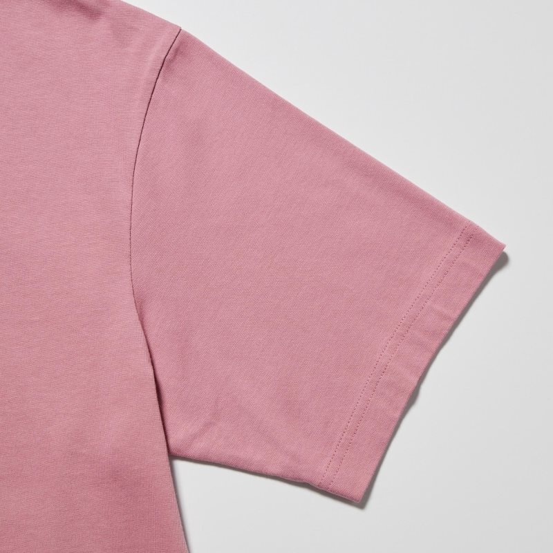 Men Uniqlo Ut Archive Ut Bleach Short-sleeve Graphic T Shirts Pink | 4829219