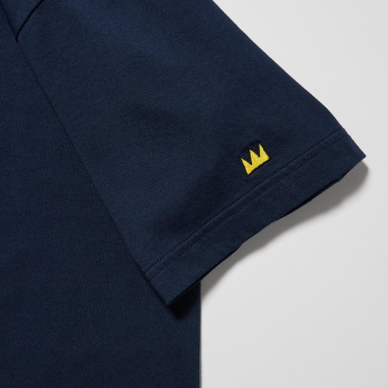 Men Uniqlo Ut Archive Ut Short Sleeve Graphic Jean-michel Basquiat T Shirts Navy | 6105423