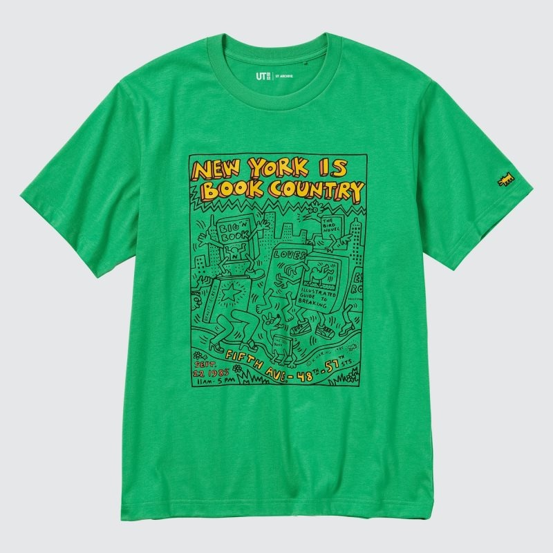 Men Uniqlo Ut Archive Ut Short Sleeve Graphic Keith Haring T Shirts Green | 2319255