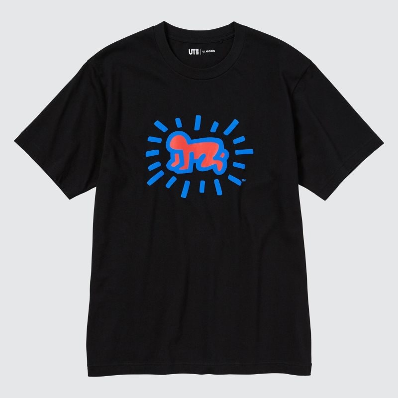 Men Uniqlo Ut Archive Ut Short Sleeve Graphic Keith Haring T Shirts Black | 7273603