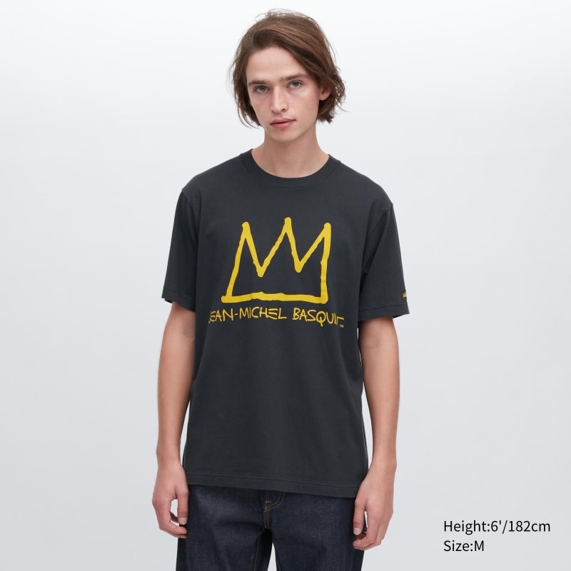 Men Uniqlo Ut Archive Ut Short Sleeve Graphic Jean-michel Basquiat T Shirts Grey | 7981122