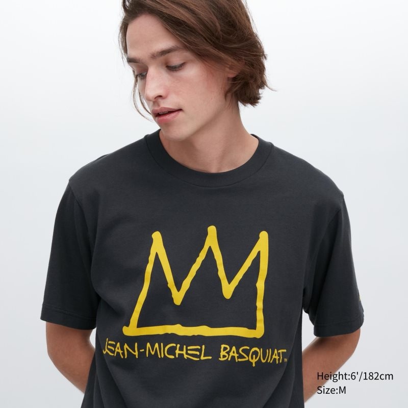 Men Uniqlo Ut Archive Ut Short Sleeve Graphic Jean-michel Basquiat T Shirts Grey | 7981122