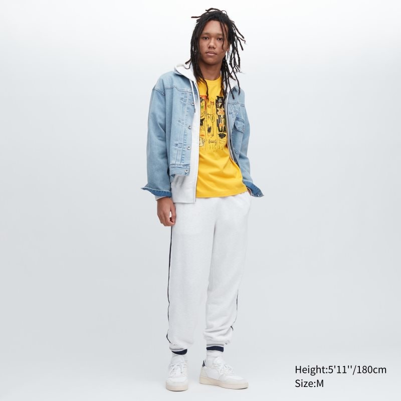 Men Uniqlo Ut Archive Ut Short Sleeve Graphic Jean-michel Basquiat T Shirts Yellow | 6449958