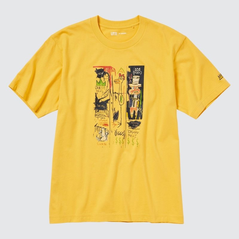 Men Uniqlo Ut Archive Ut Short Sleeve Graphic Jean-michel Basquiat T Shirts Yellow | 6449958