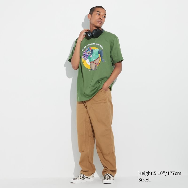 Men Uniqlo Utgp2023: Magic For All Ut Short-sleeve Graphic Psychkennedy T Shirts Green | 5902821