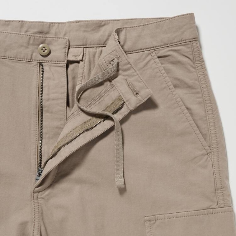 Men Uniqlo Utility Cargo Pants Beige | 6432796