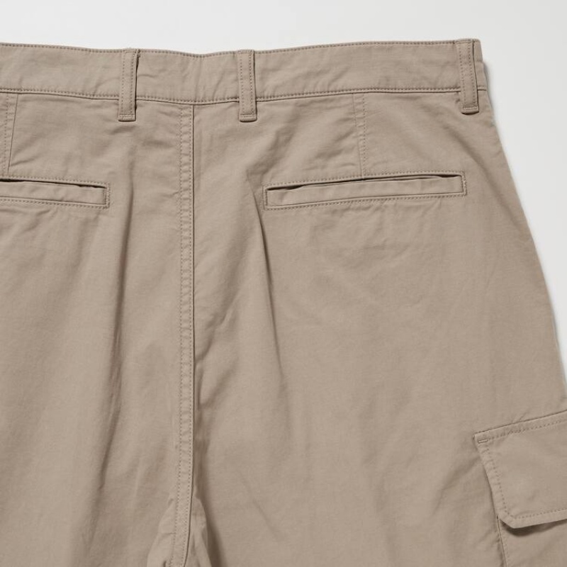 Men Uniqlo Utility Cargo Pants Beige | 6432796