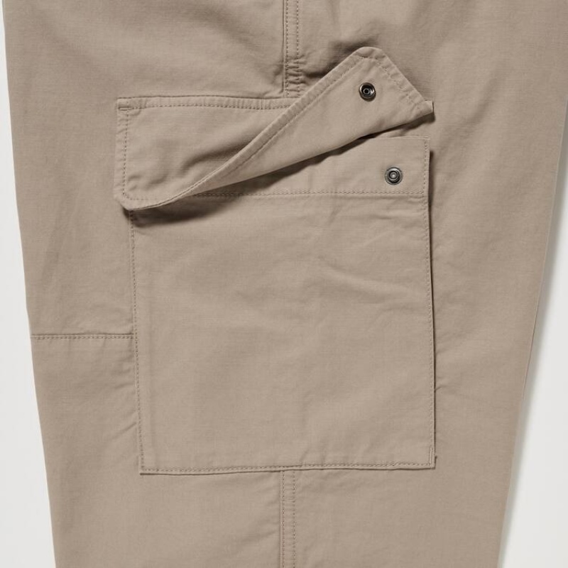 Men Uniqlo Utility Cargo Pants Beige | 6432796