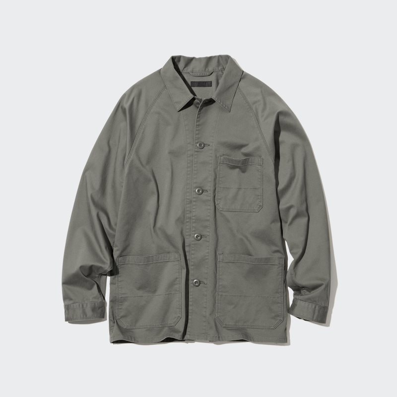 Men Uniqlo Utility Jackets Brown | 8034074