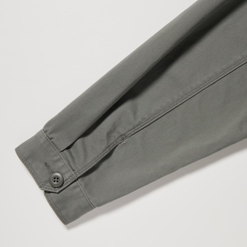 Men Uniqlo Utility Jackets Brown | 8034074