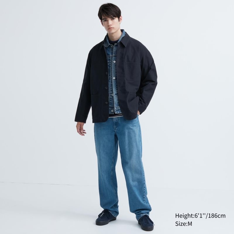 Men Uniqlo Utility Jackets Olive | 4986930