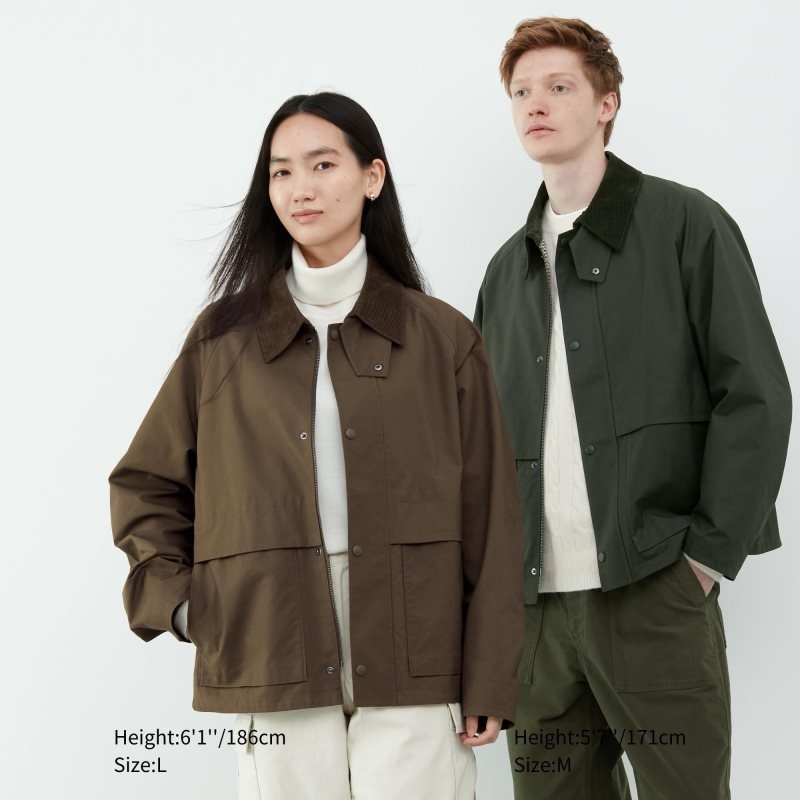 Men Uniqlo Utility Short Jackets Brown | 959053