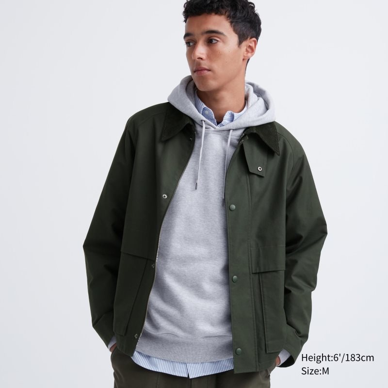 Men Uniqlo Utility Short Jackets Olive | 2025021