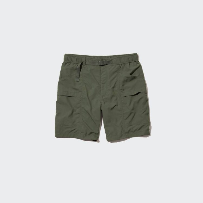 Men Uniqlo Utility Shorts Olive | 8483054