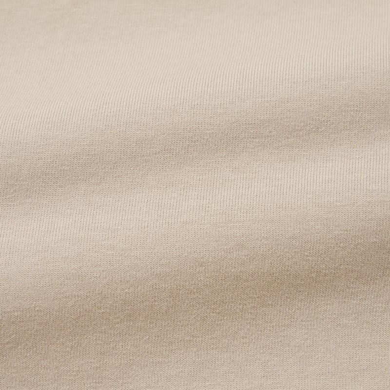 Men Uniqlo Washed Cotton Crew Neck Long-sleeve T Shirts Beige | 2779842