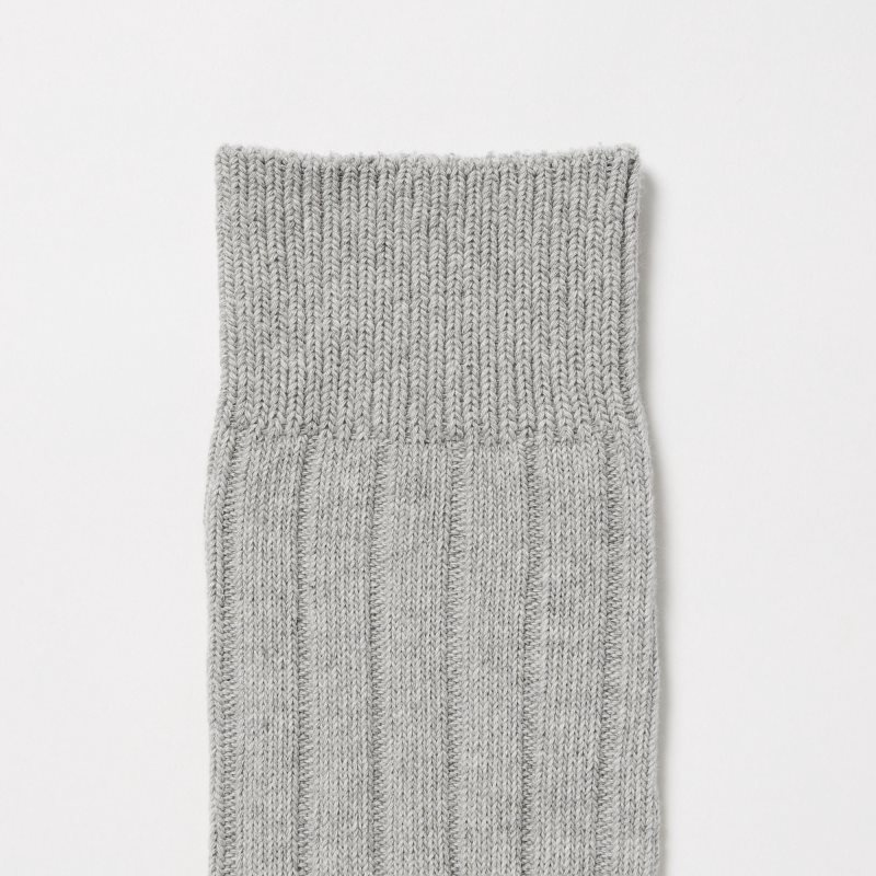 Men Uniqlo Wide-ribbed Socks Grey | 541267