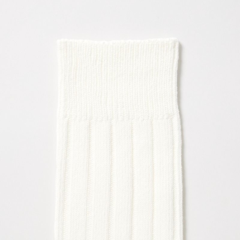 Men Uniqlo Wide-ribbed Socks White | 1594653