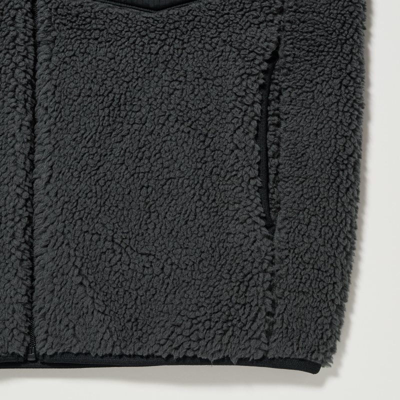 Men Uniqlo Windproof Outer Fleece Jackets Grey | 67959