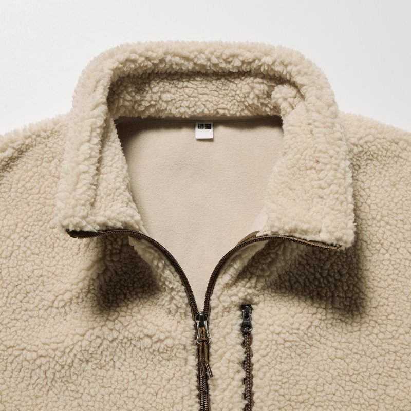 Men Uniqlo Windproof Outer Fleece Jackets Brown | 5194696
