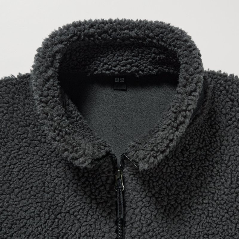 Men Uniqlo Windproof Outer Fleece Jackets Beige | 7244591