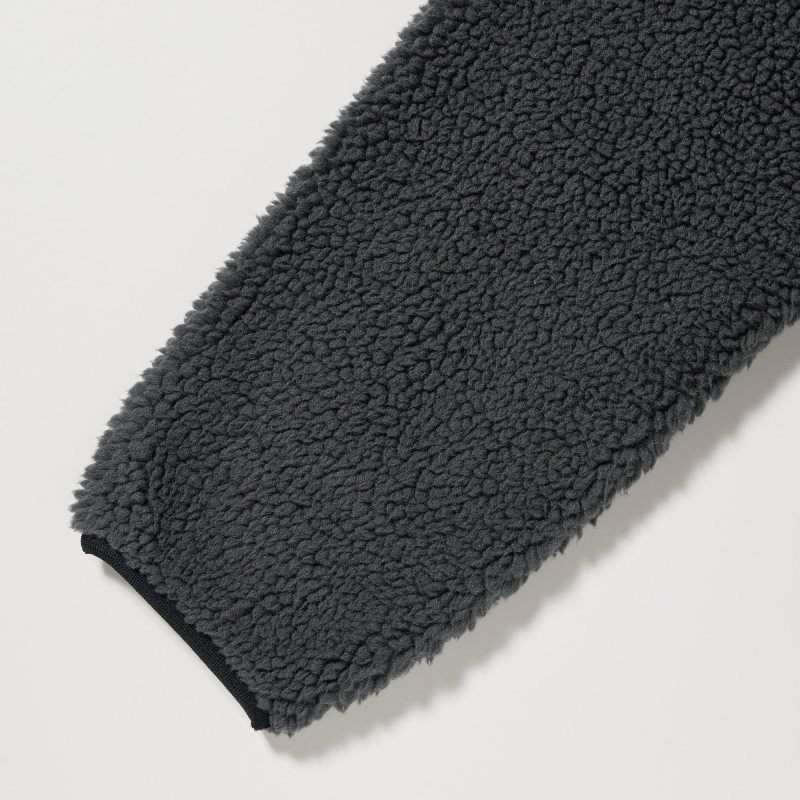 Men Uniqlo Windproof Outer Fleece Jackets Black | 1533668
