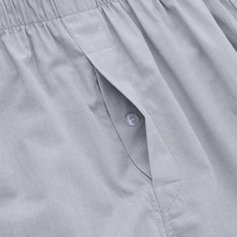 Men Uniqlo Woven Broadcloth Boxer Underwear Grey | 8889584