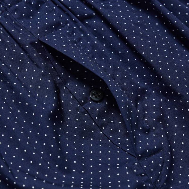 Men Uniqlo Woven Dotted Boxer Underwear Navy | 9914771