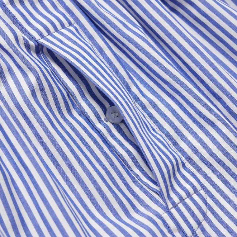 Men Uniqlo Woven London Striped Boxer Underwear Blue | 7367561