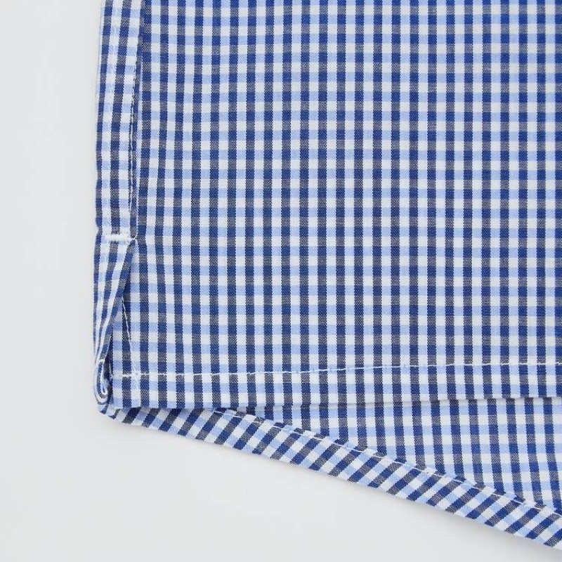 Men Uniqlo Woven Multicoloured Checked Boxer Underwear Blue | 6351926