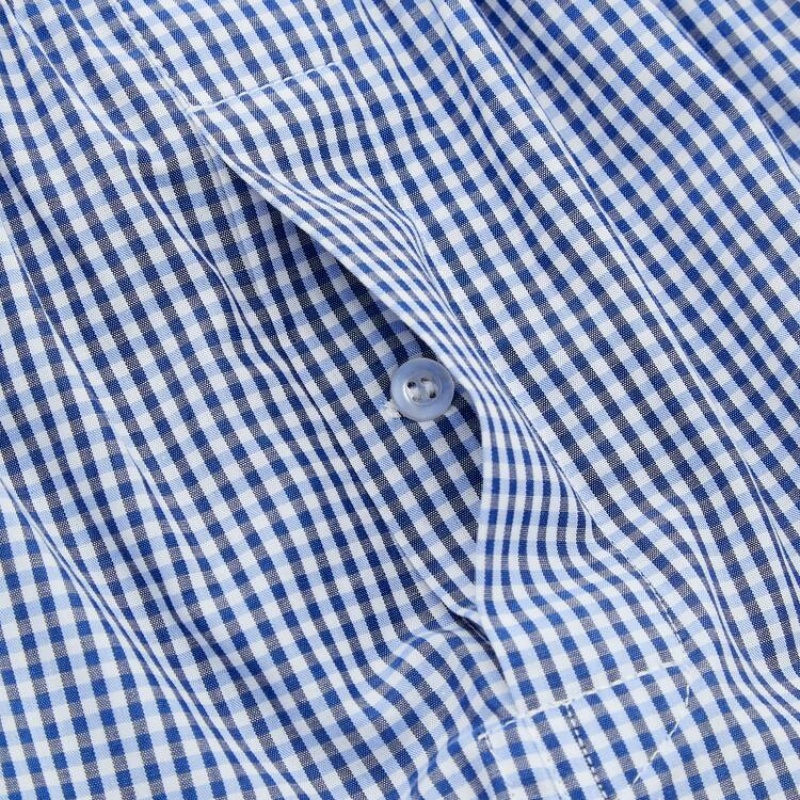 Men Uniqlo Woven Multicoloured Checked Boxer Underwear Blue | 6351926