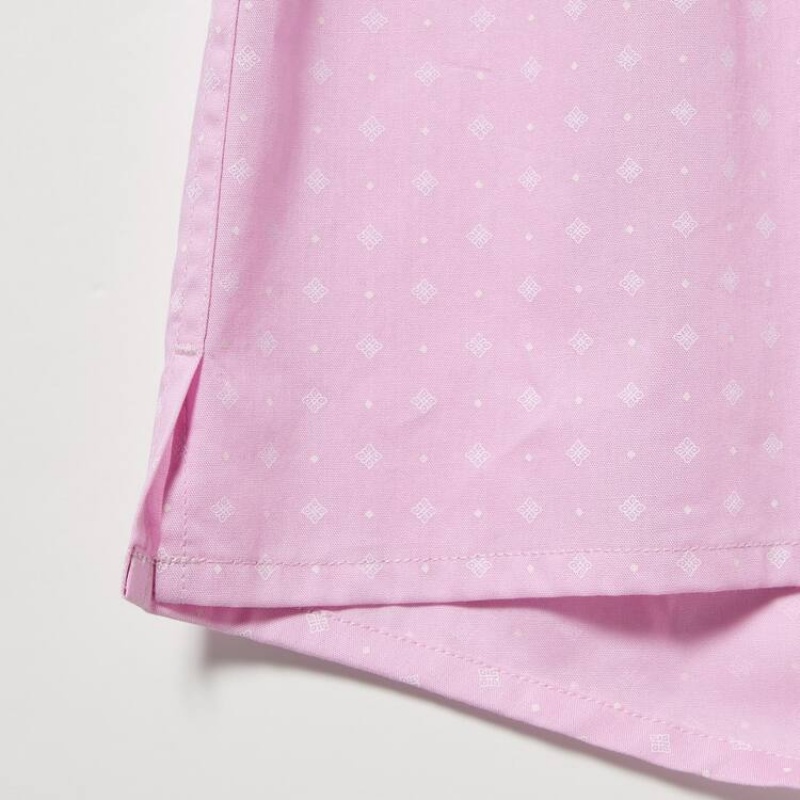 Men Uniqlo Woven Patterned Boxer Underwear Pink | 94999