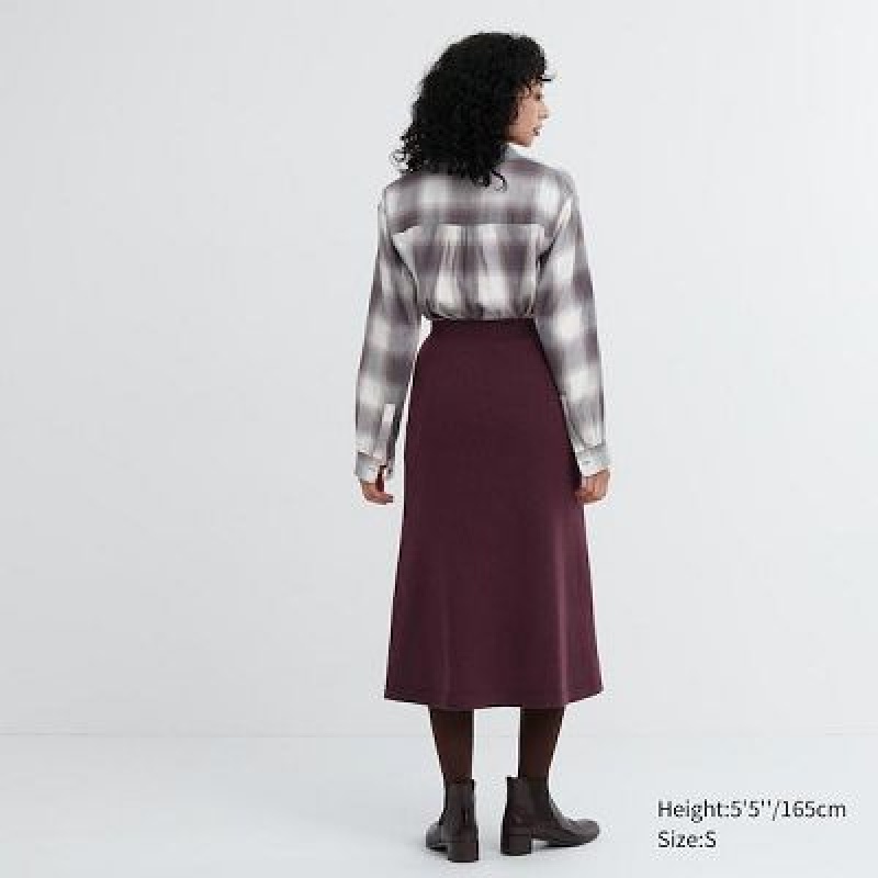 Women Uniqlo 3D Knit Souffle Yarn Skirts Beige | 8599965