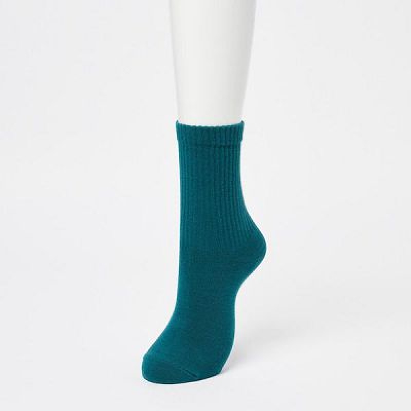 Women Uniqlo 3 Pack (Ribbed) Socks Green | 2812842