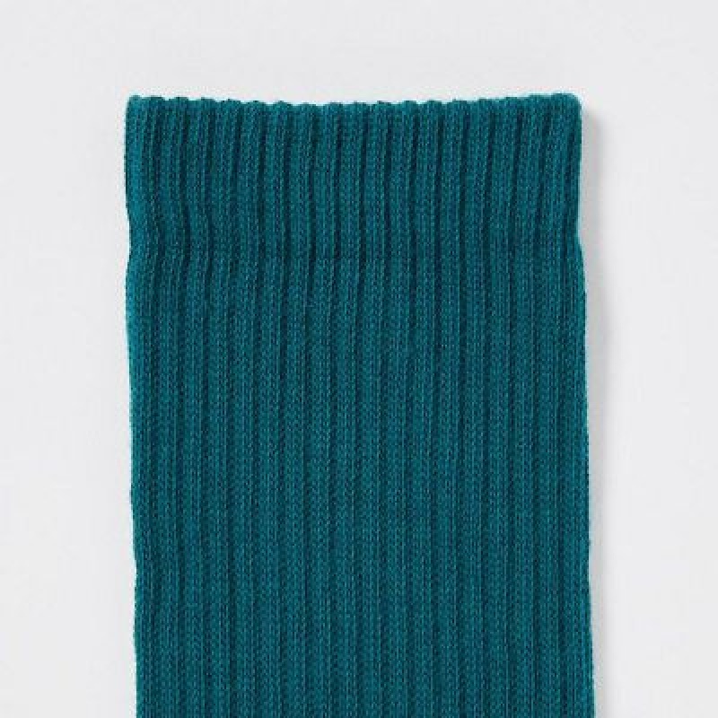 Women Uniqlo 3 Pack (Ribbed) Socks Green | 2812842