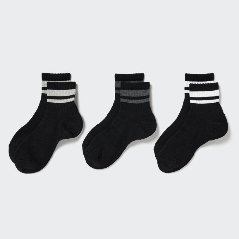 Women Uniqlo 3 Pack Socks Black | 1717086