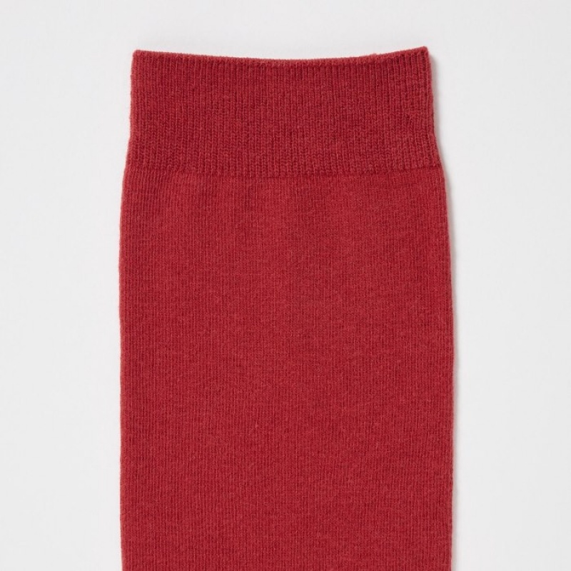 Women Uniqlo 3 Pack Socks Red | 9065207