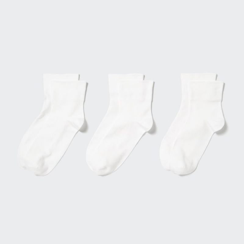 Women Uniqlo 3 Pack Socks White | 3907581