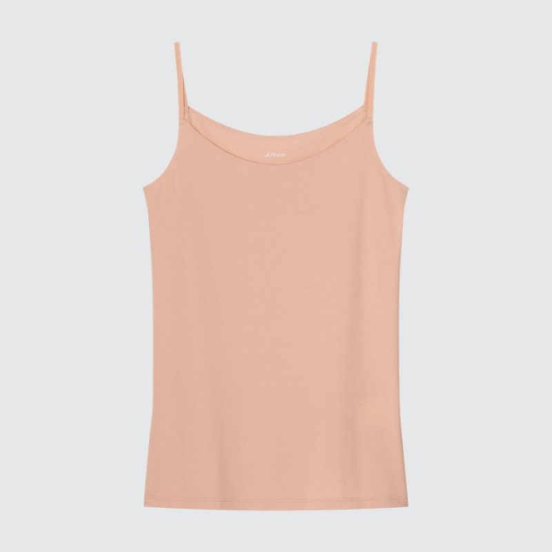 Women Uniqlo AIRism Camisole Tank Top Pink | 7661394