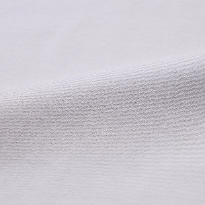 Women Uniqlo AIRism Cotton Short Sleeve T Shirts Grey | 4426077