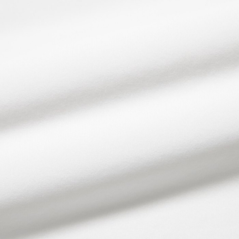 Women Uniqlo AIRism Scoop Neck Short-Sleeve T Shirts White | 3109142