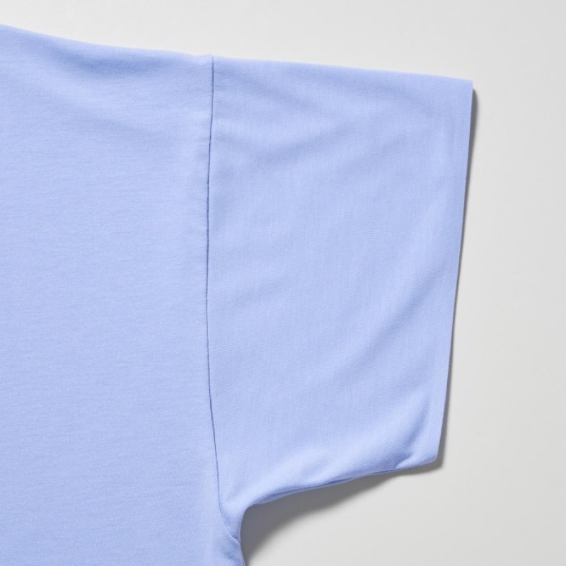 Women Uniqlo AIRism Seamless Boat Neck Short-Sleeve Long T Shirts White | 3529099